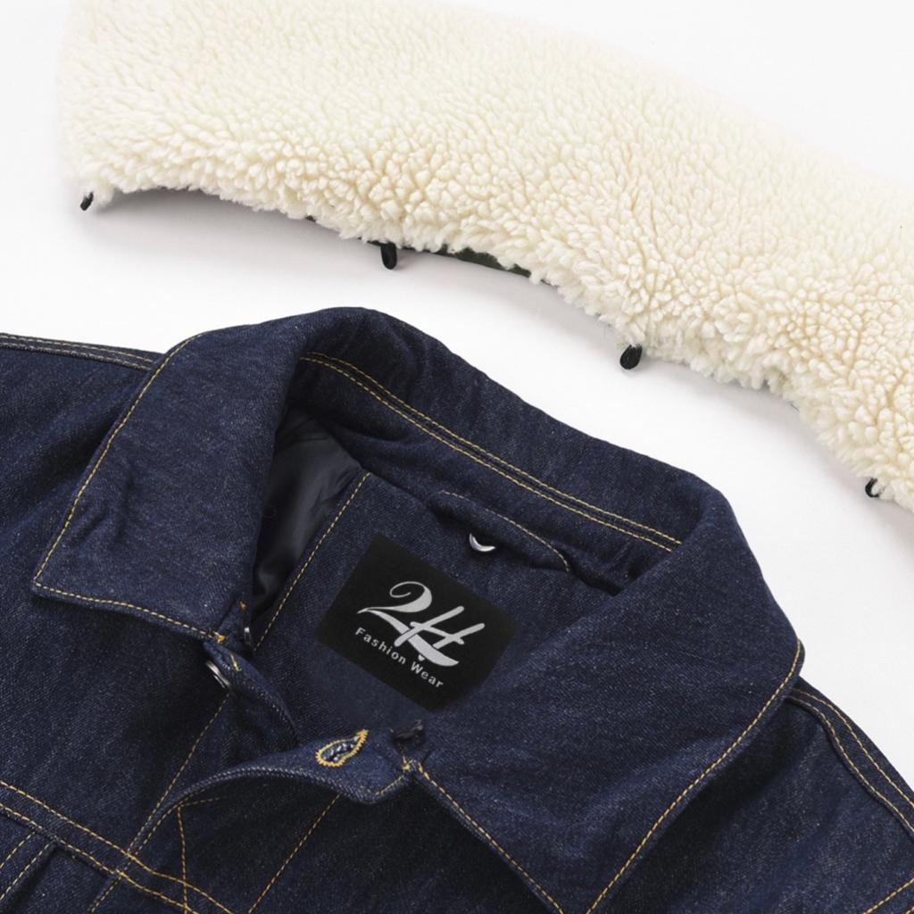 2H #21048 Denim/Nylon Navy Jacket