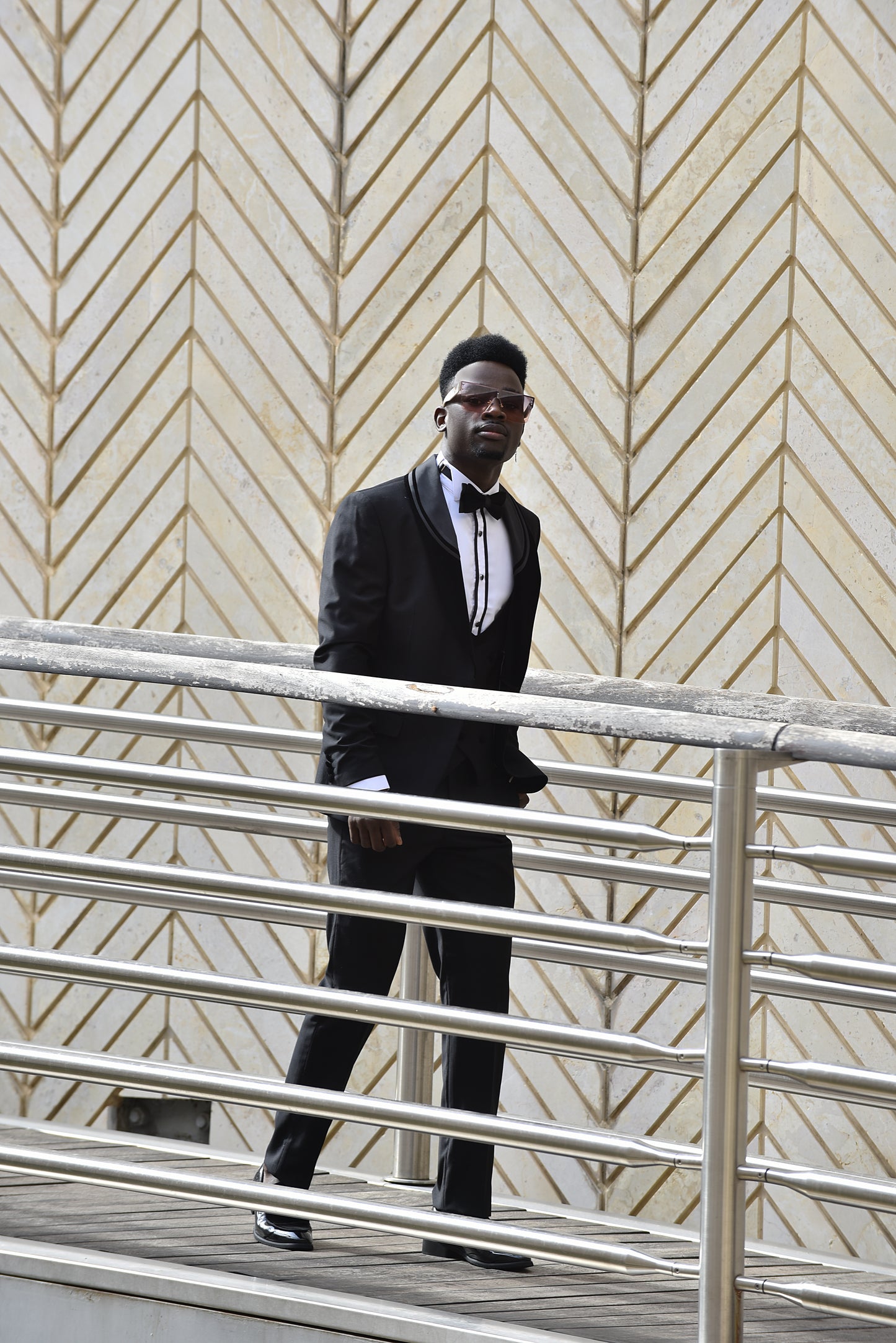 2H Black Wedding Suit Shawl Chamois Satin 2 Pieces