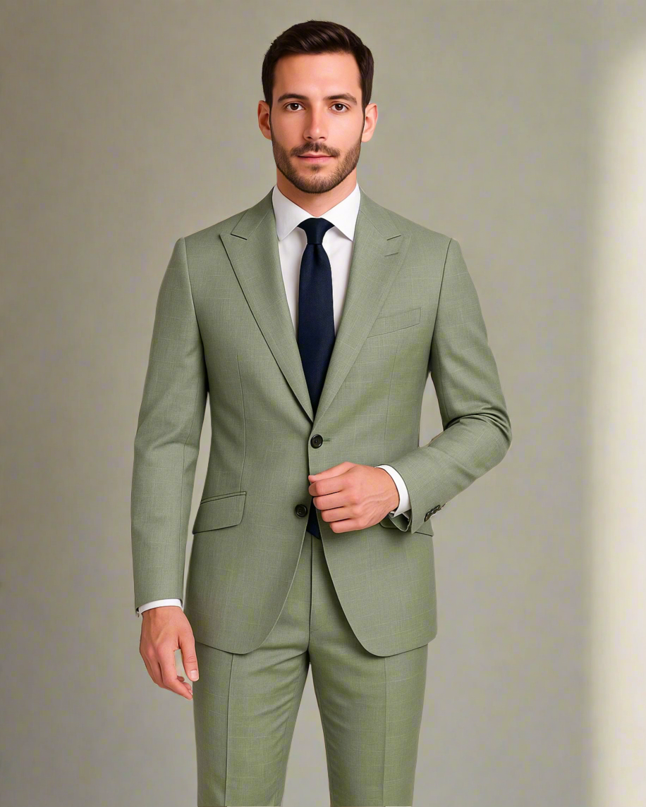 2H Green Formal suit