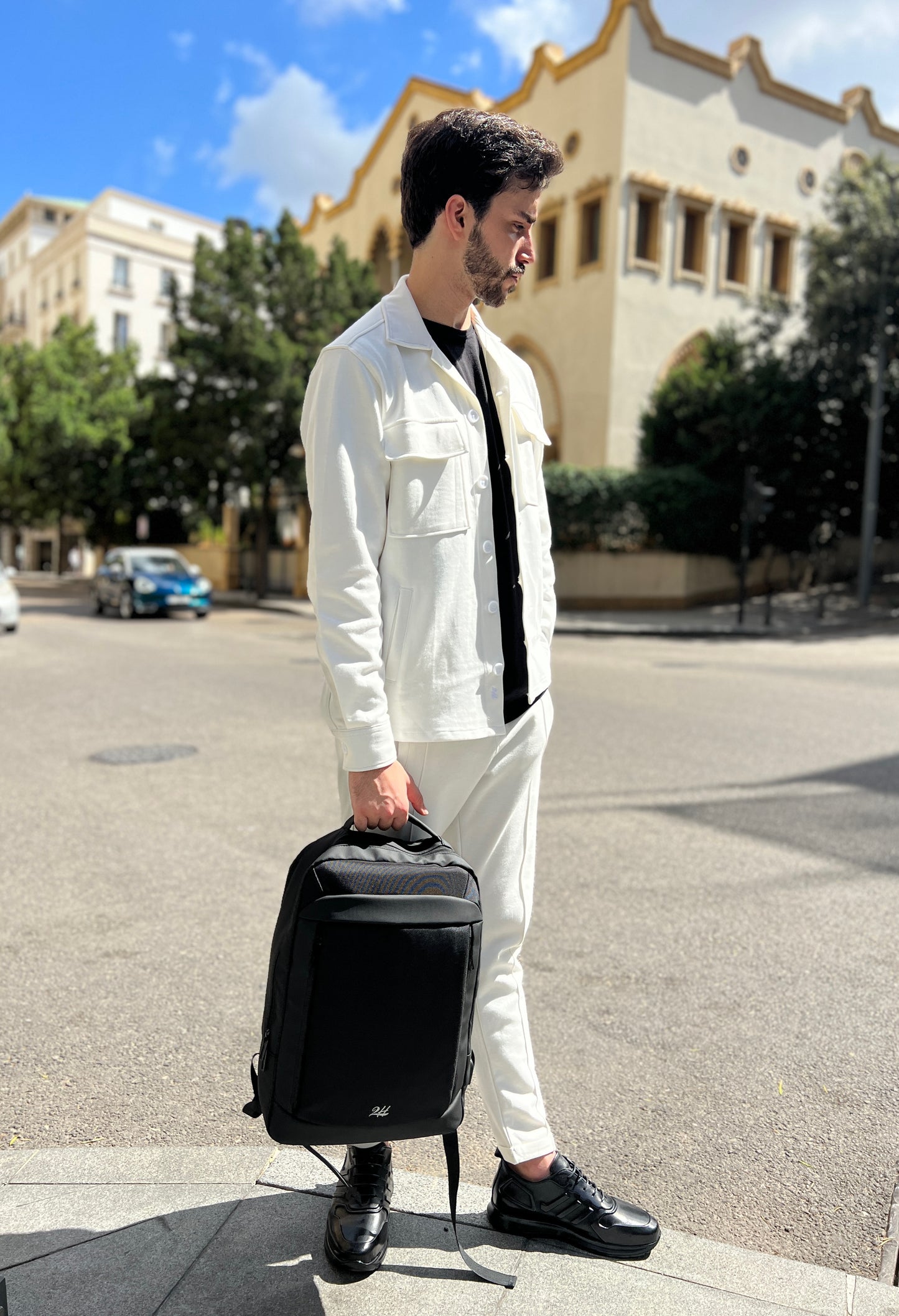 SALE! 2H #8008 White Cotton with Pockets Casual Jacket