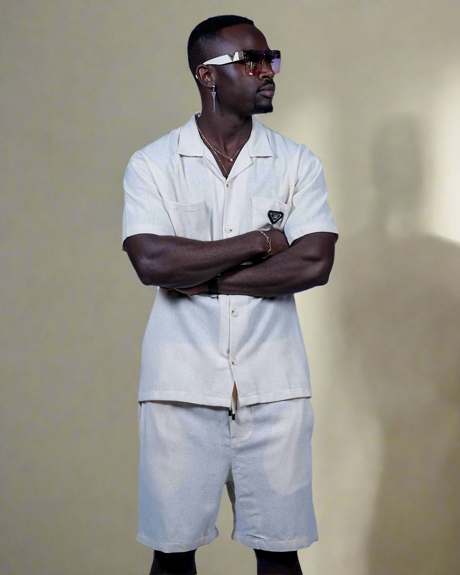 2H Short Linen Set