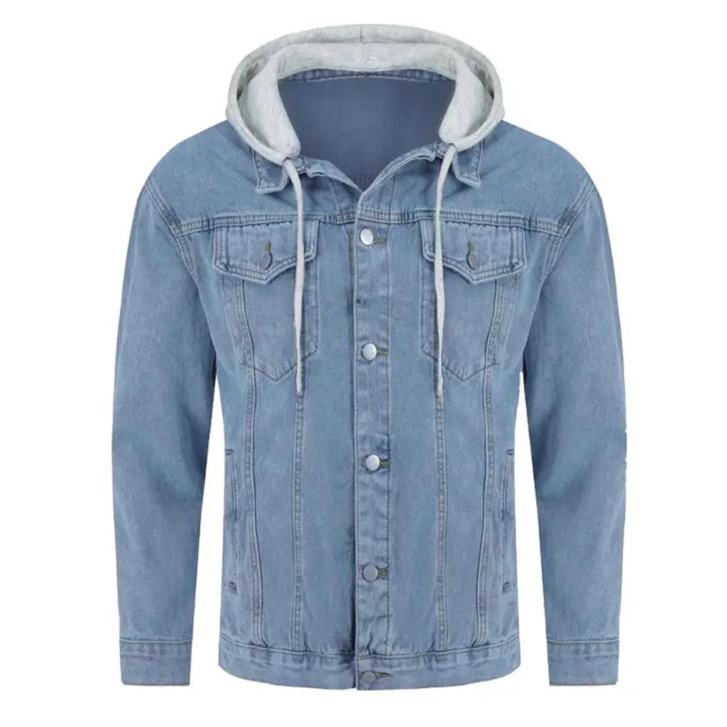2H #21007 Denim Hooded Jacket