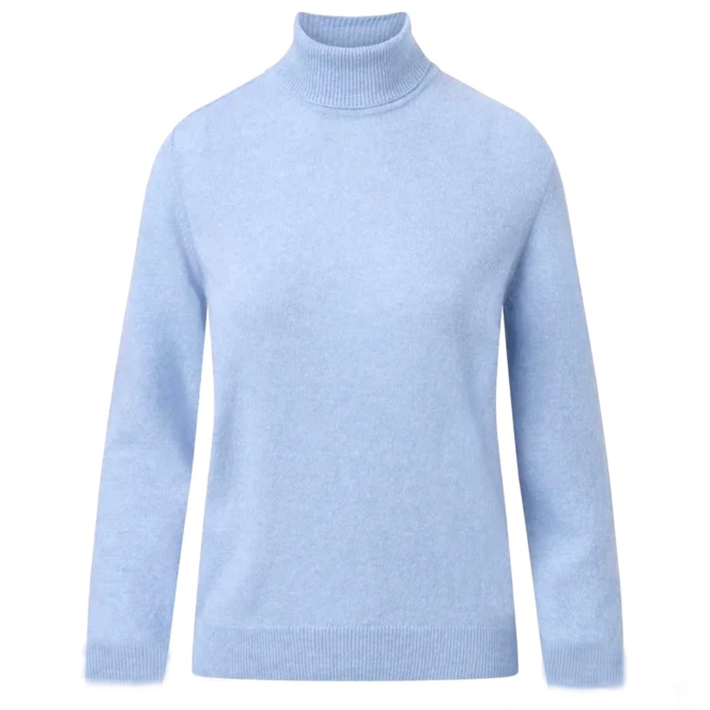 2H #46032 Light Blue High Neck Sweater