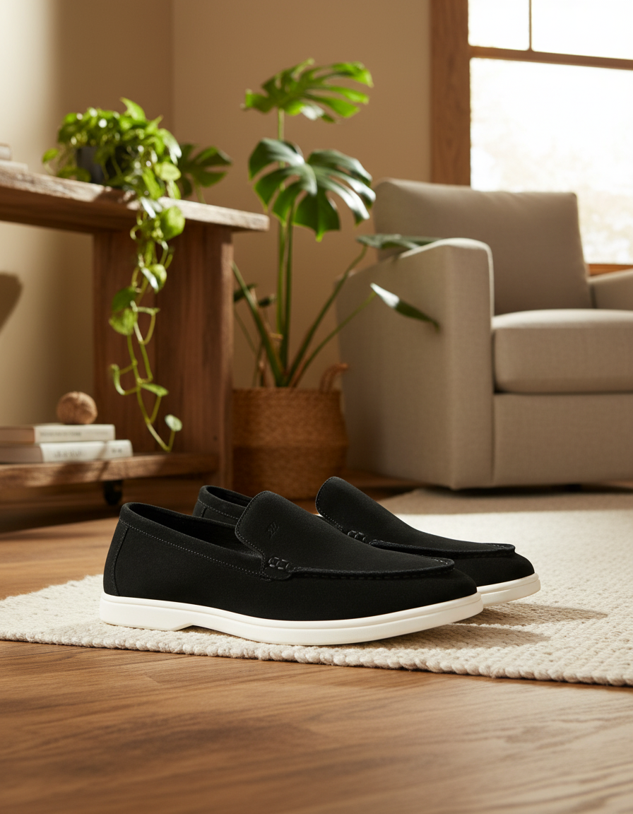 2H #2512 1035 1312 Genuine Leather Black Casual shoes