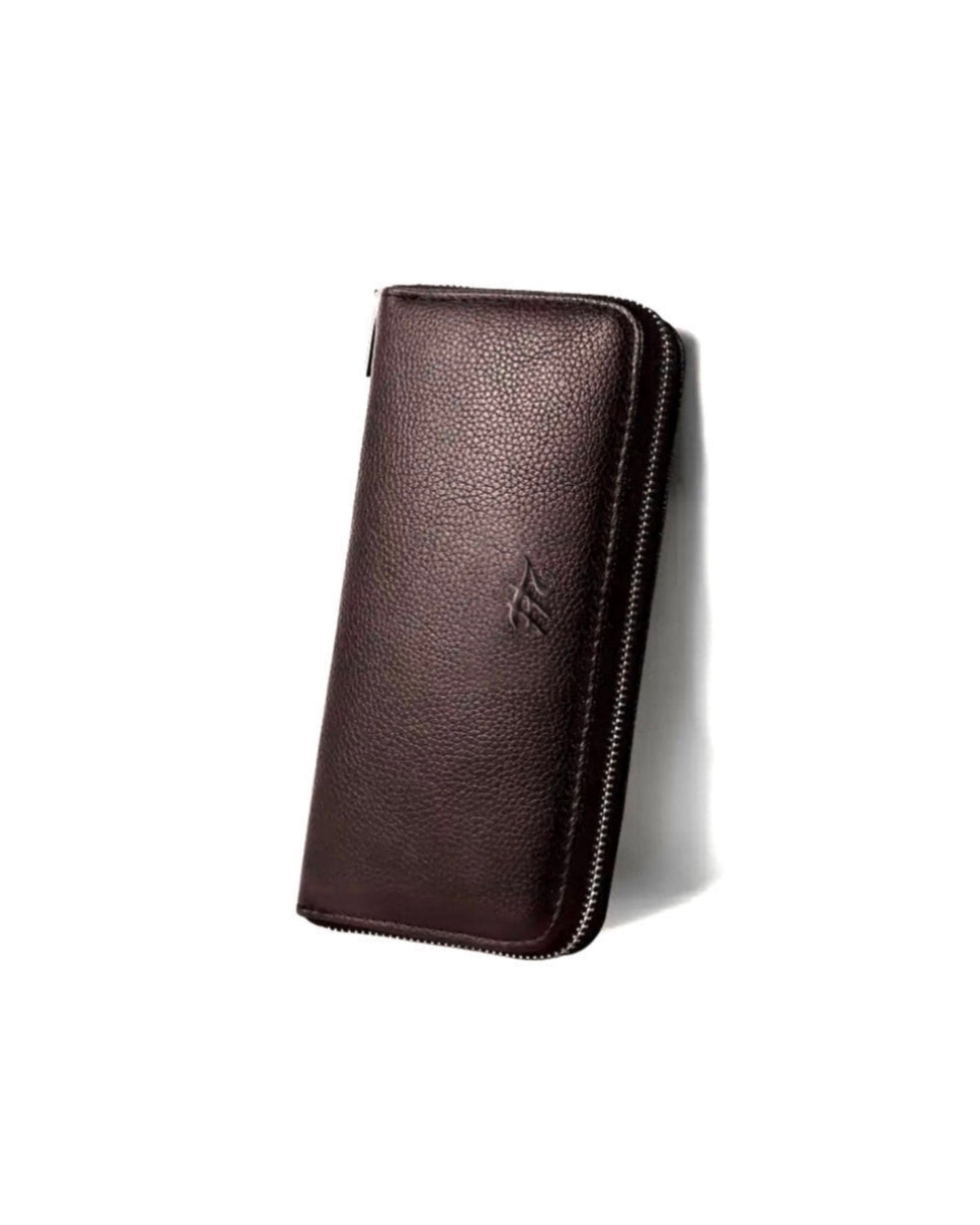 2H Brown Leather long wallet