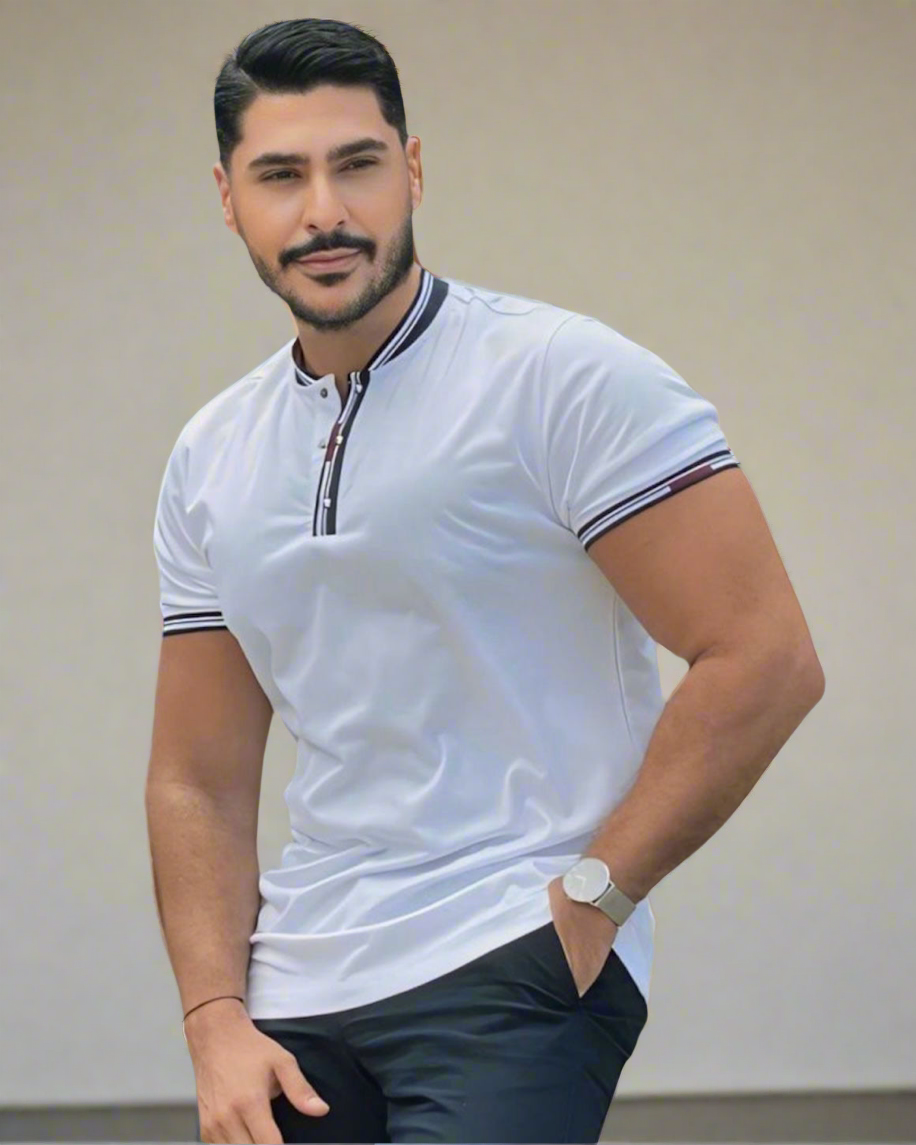 SALE! 2H #12585 White Mercerized Cotton T-Shirt