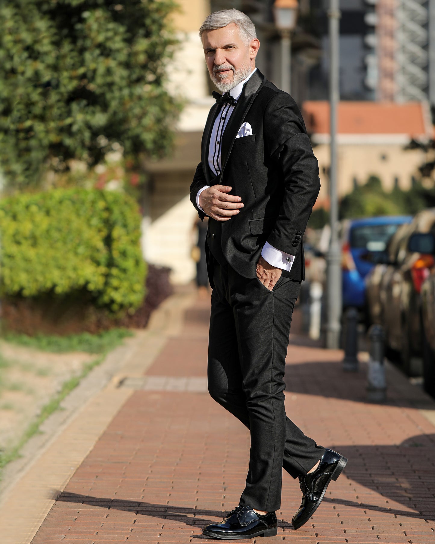 2H Black Wedding Suit 2 Pieces