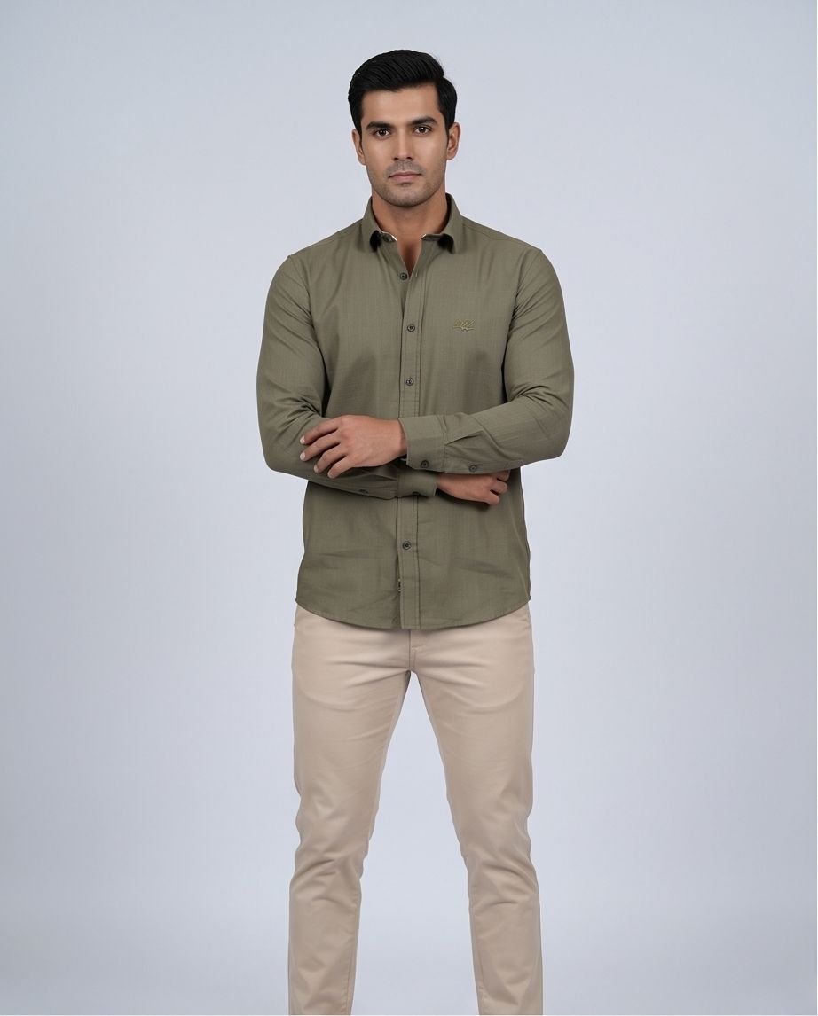 2H #260425 Army Linen Shirt