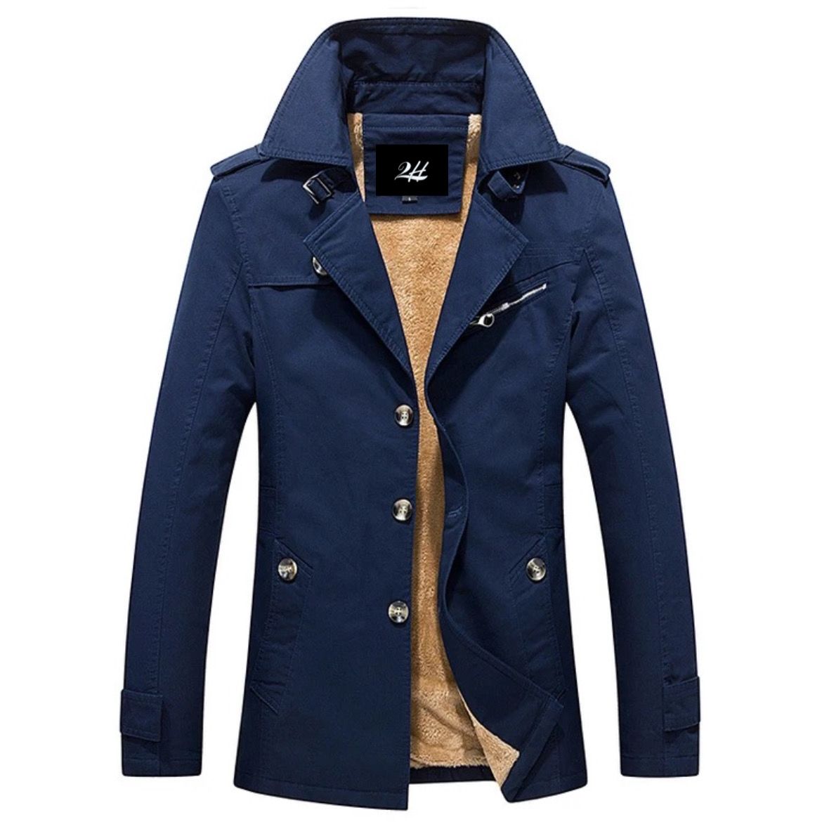 2H Navy Winter Warm Casual Jacket
