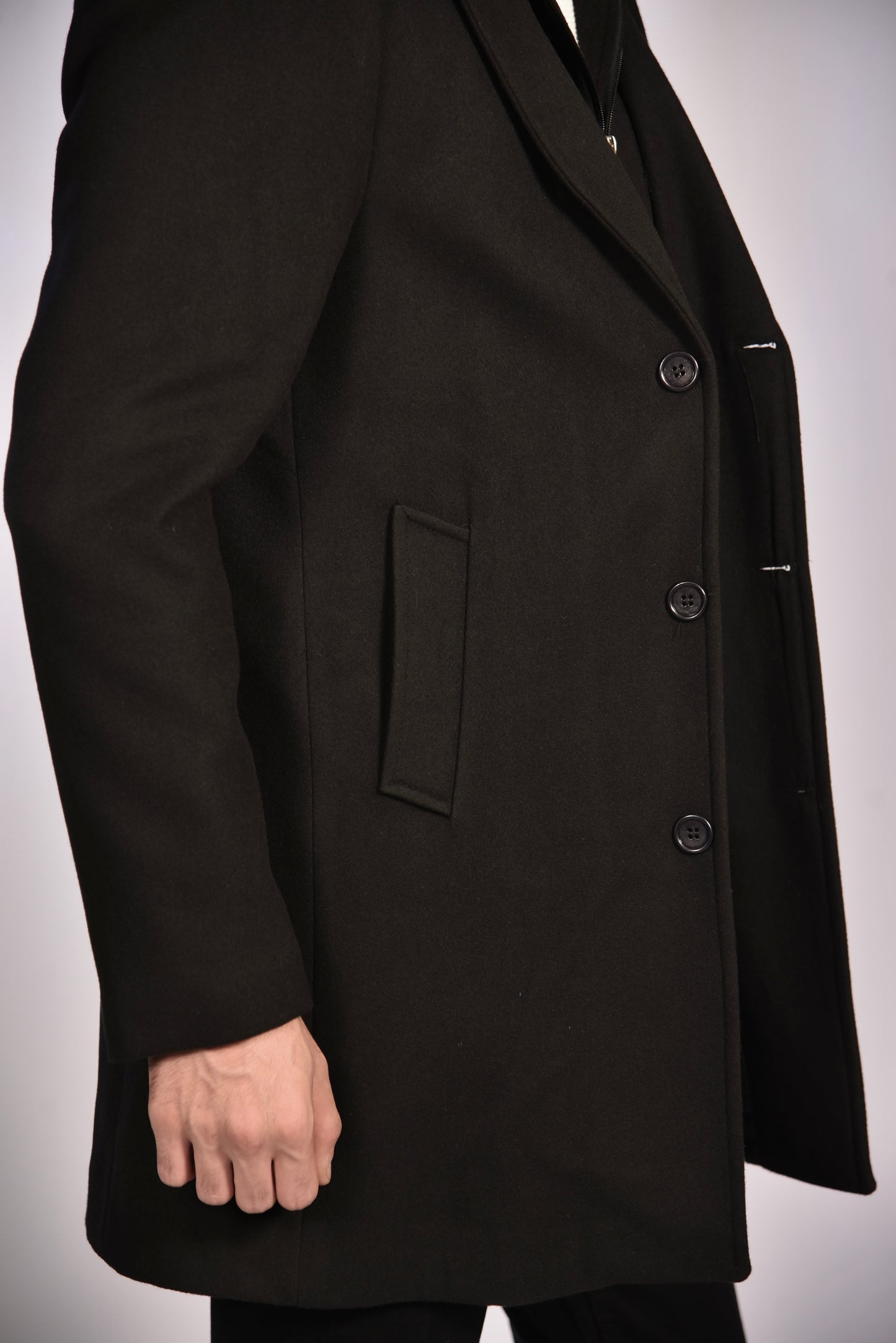 2H Black Coat Jacket