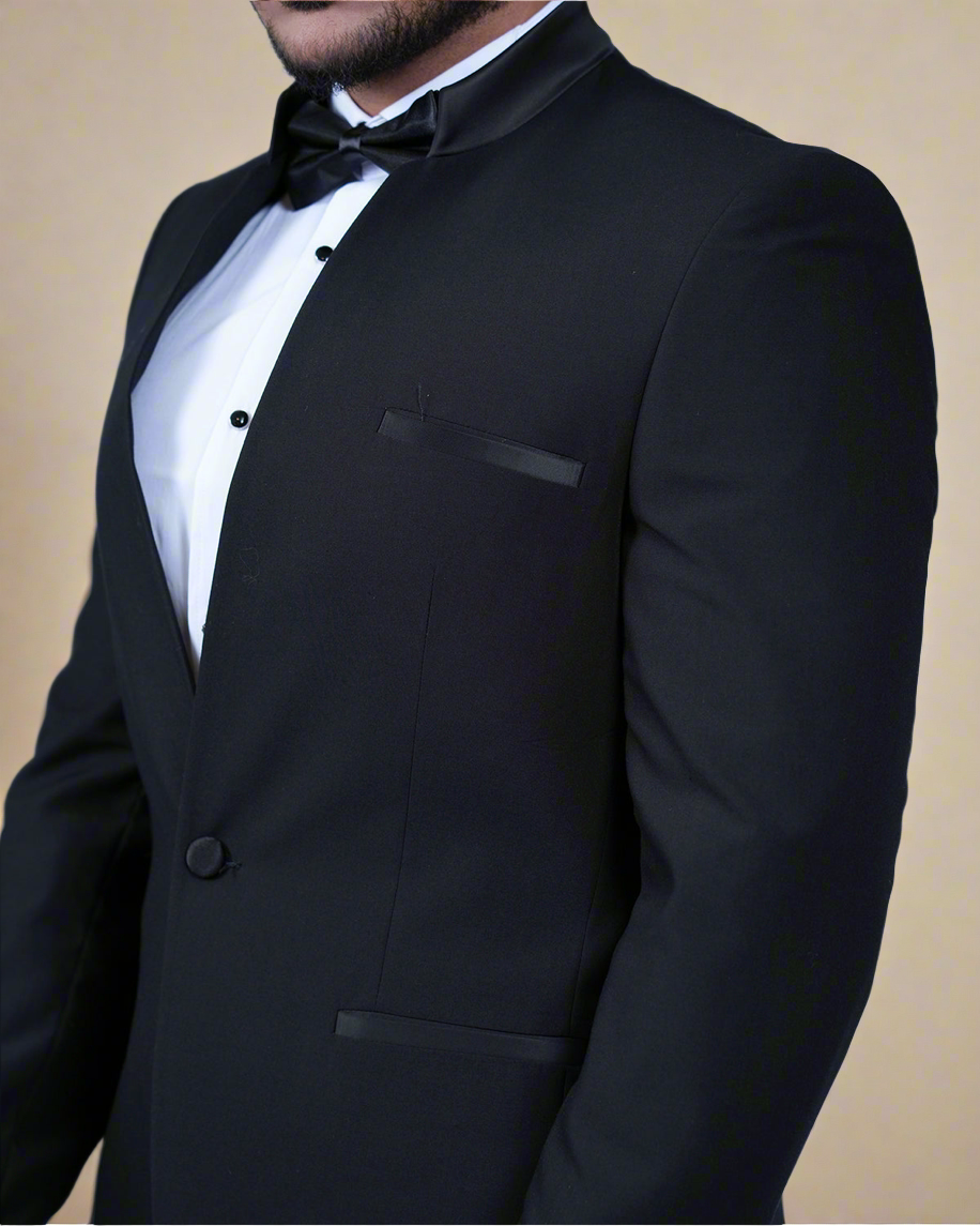 2H Black Wedding Suit 2 Pieces
