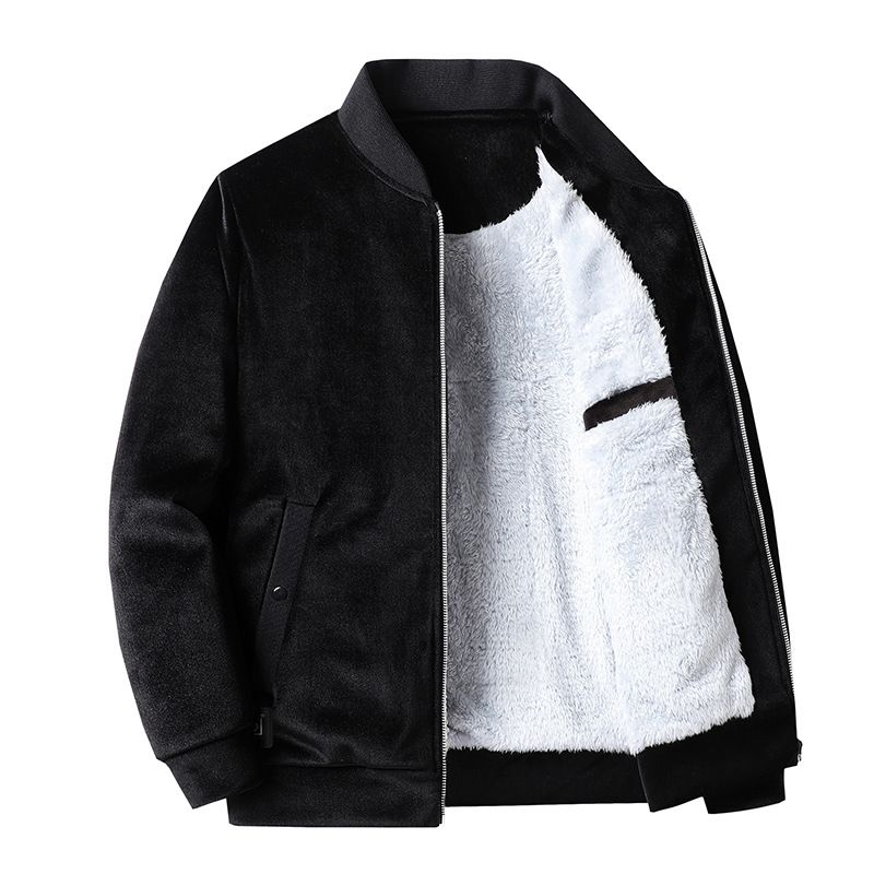 2H Black Velvet Jacket With Fur Inside