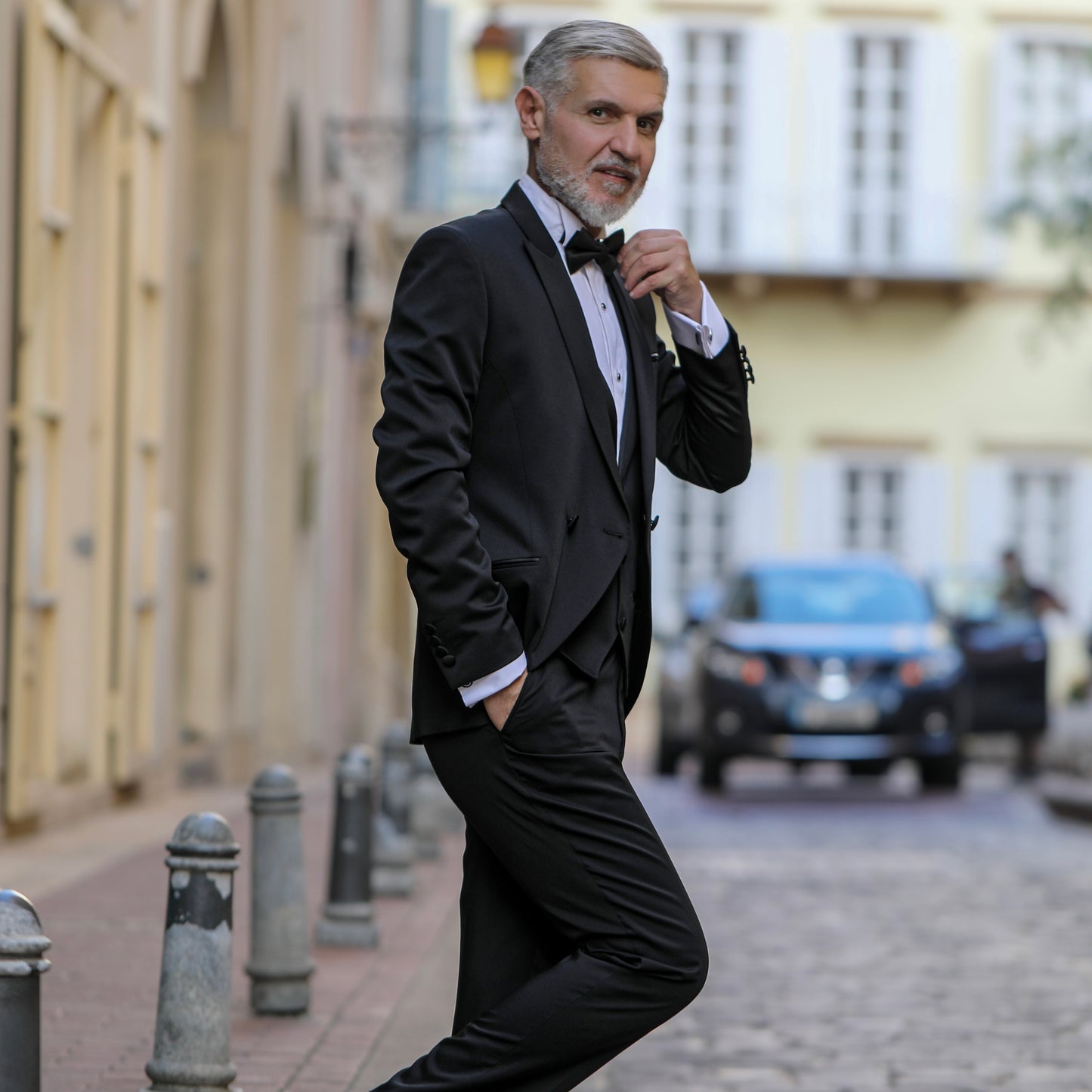 2H Black Wedding Suit