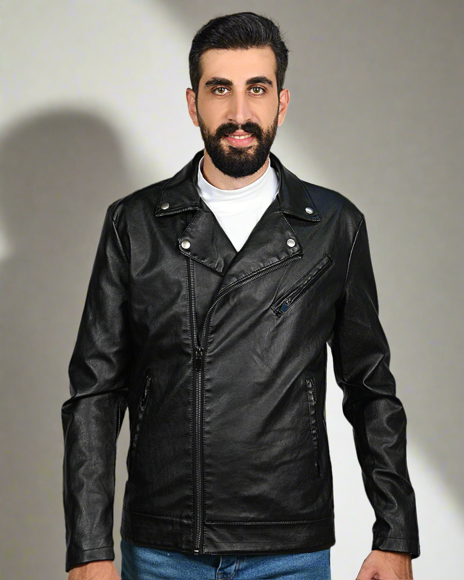 Sale black leather jacket store