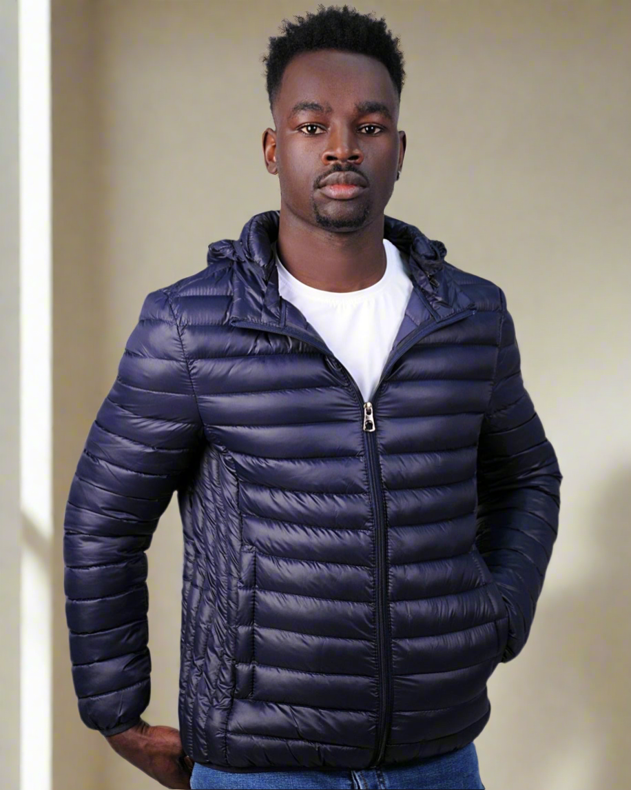 SALE! 2H Navy Lightweight Puffer Jacket