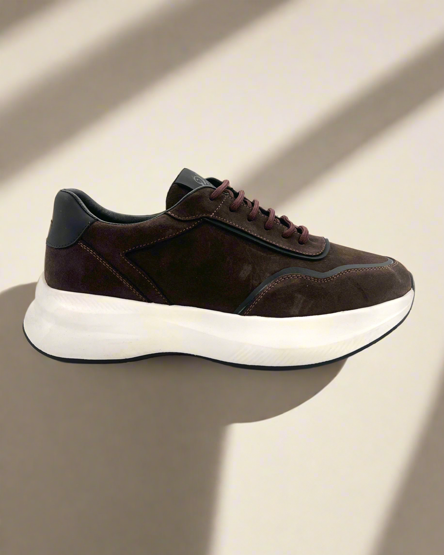 2H #s8031-479 Genuine Leather Brown Casual Shoes