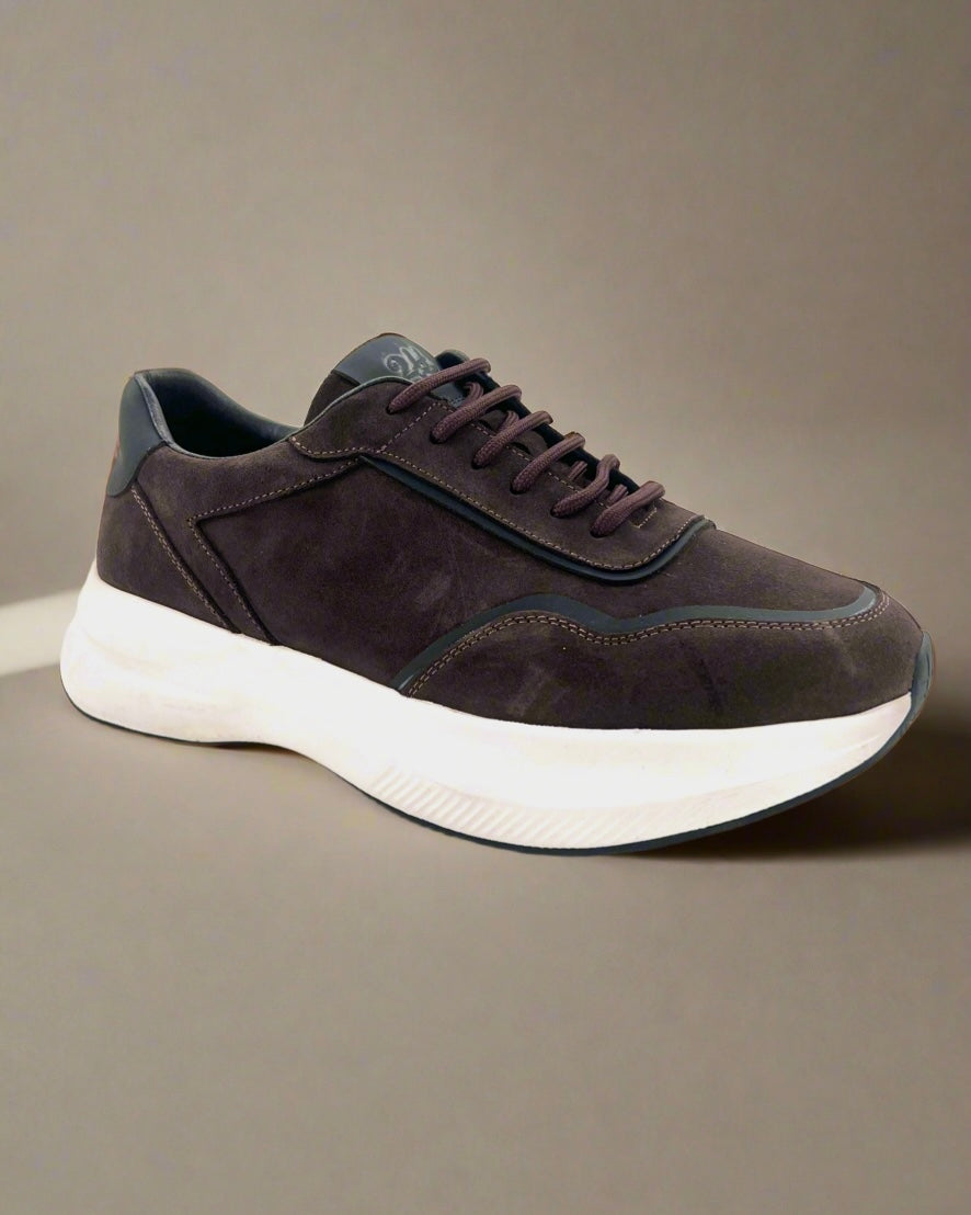 2H #s8031-479 Genuine Leather Brown Casual Shoes