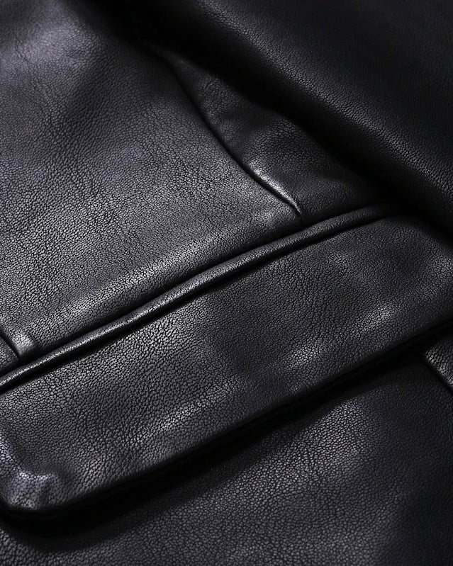 SALE! 2H #611 Black Leather Casual Jacket