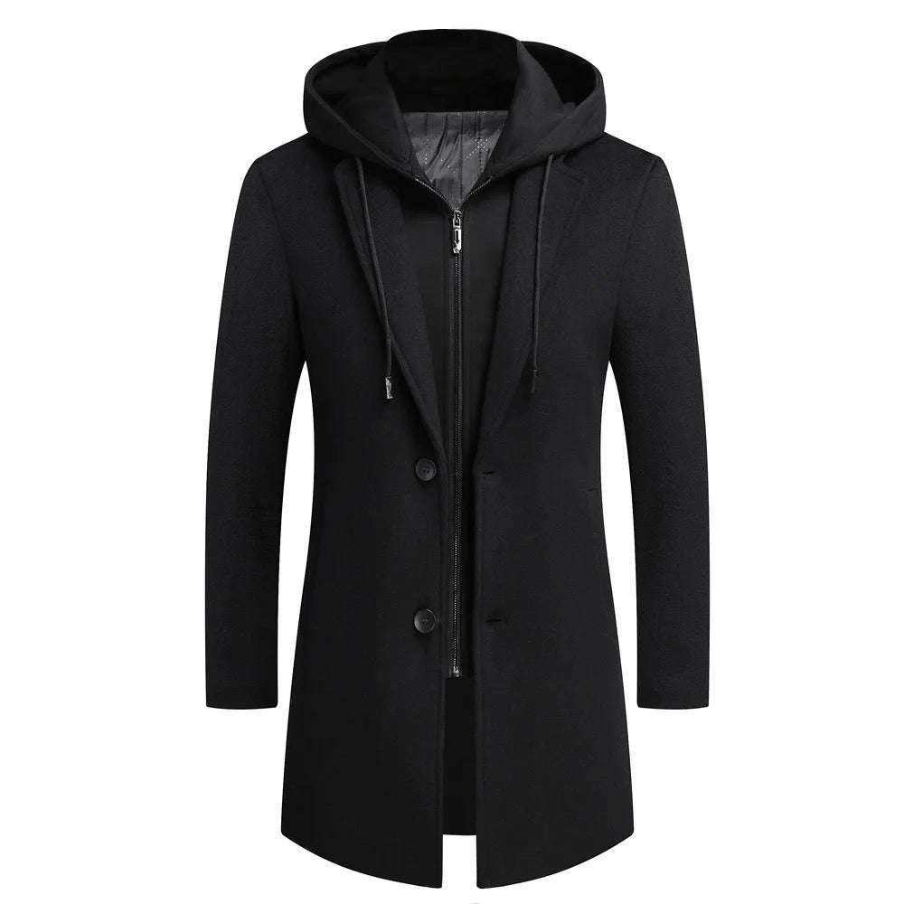 2H Black Coat Jacket
