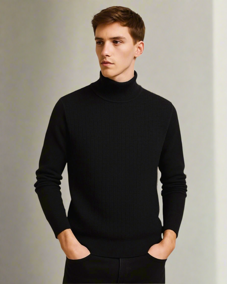 2H #462 Turtle Neck Knitted Sweater