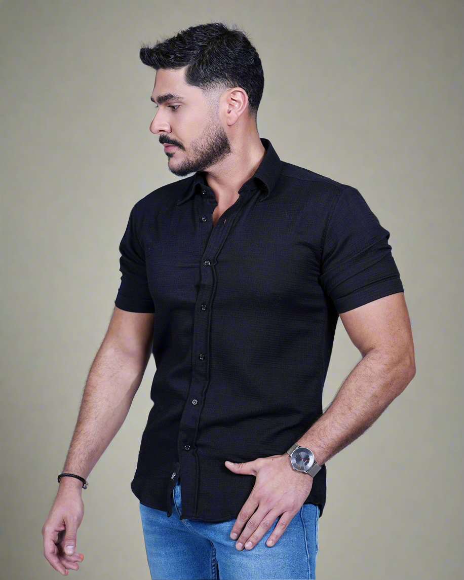 2H Short Sleeve Linen Shirt