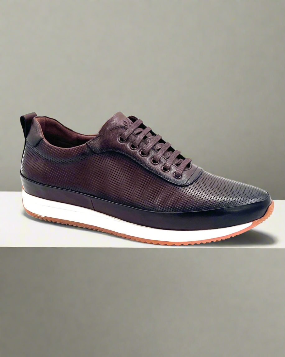SALE! 2H #B16024-131-522 Genuine Leather Brown Casual Shoes