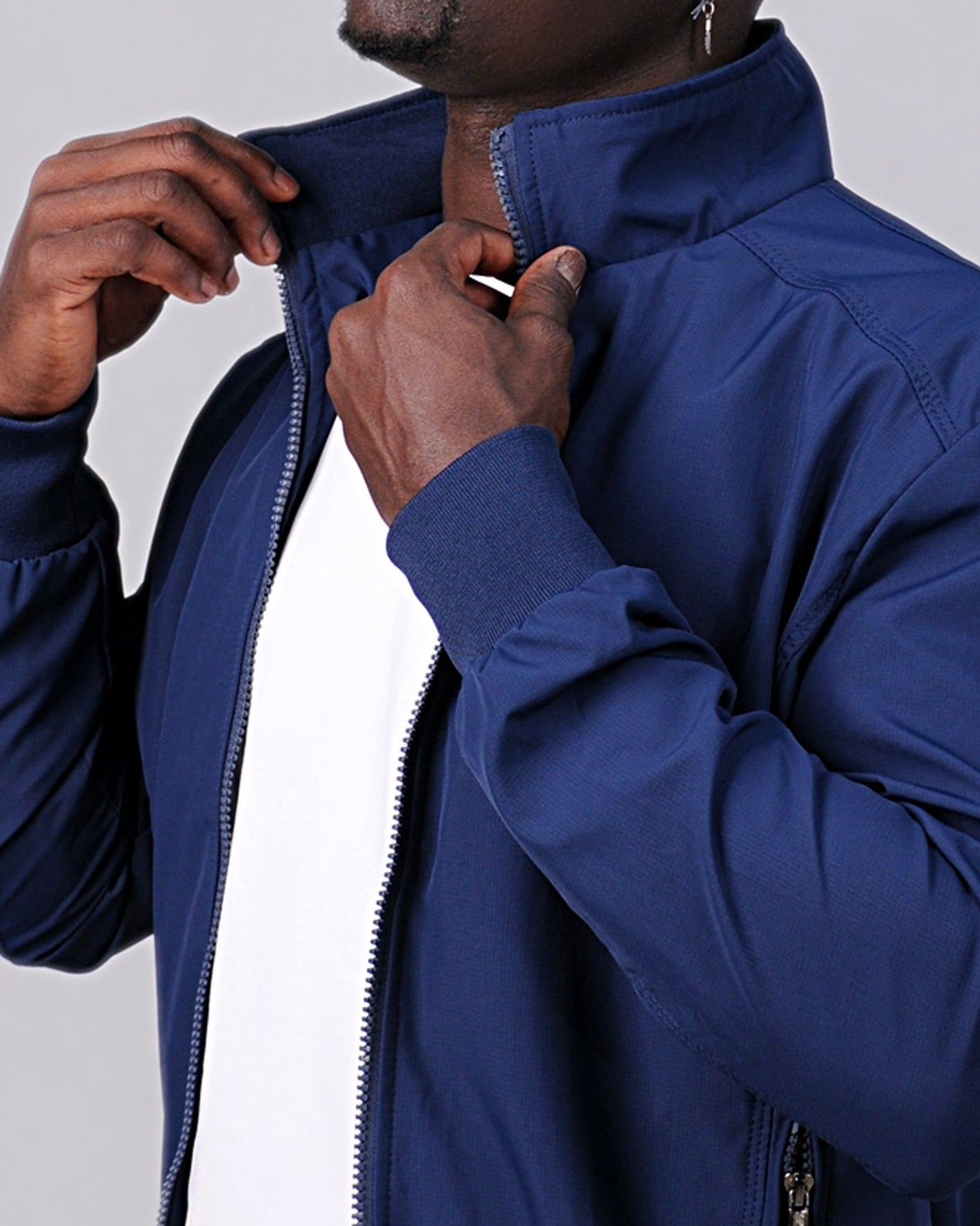 2H Navy Lightweight Casual Jacket