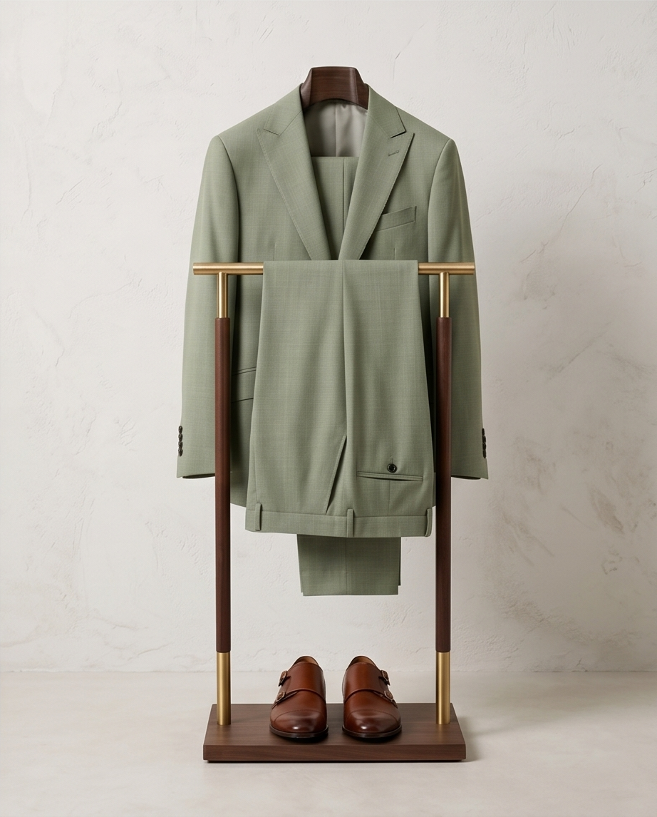 2H #003-1004-43 Green Formal suit