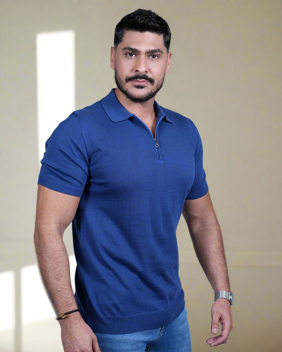2H #20001-40 Polo Knitted T-Shirt