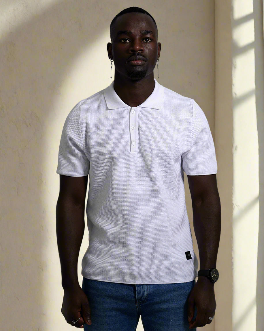 2H #452 Knitted Polo T-Shirt