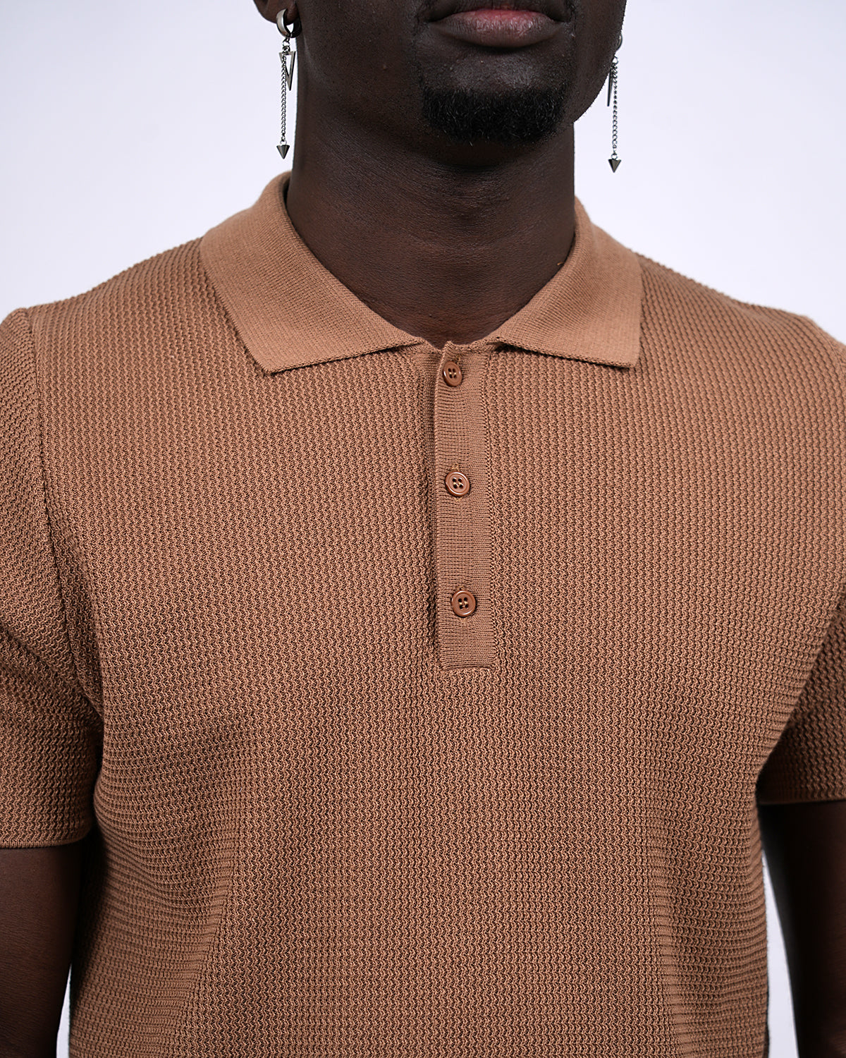 2H #452 Knitted Polo T-Shirt