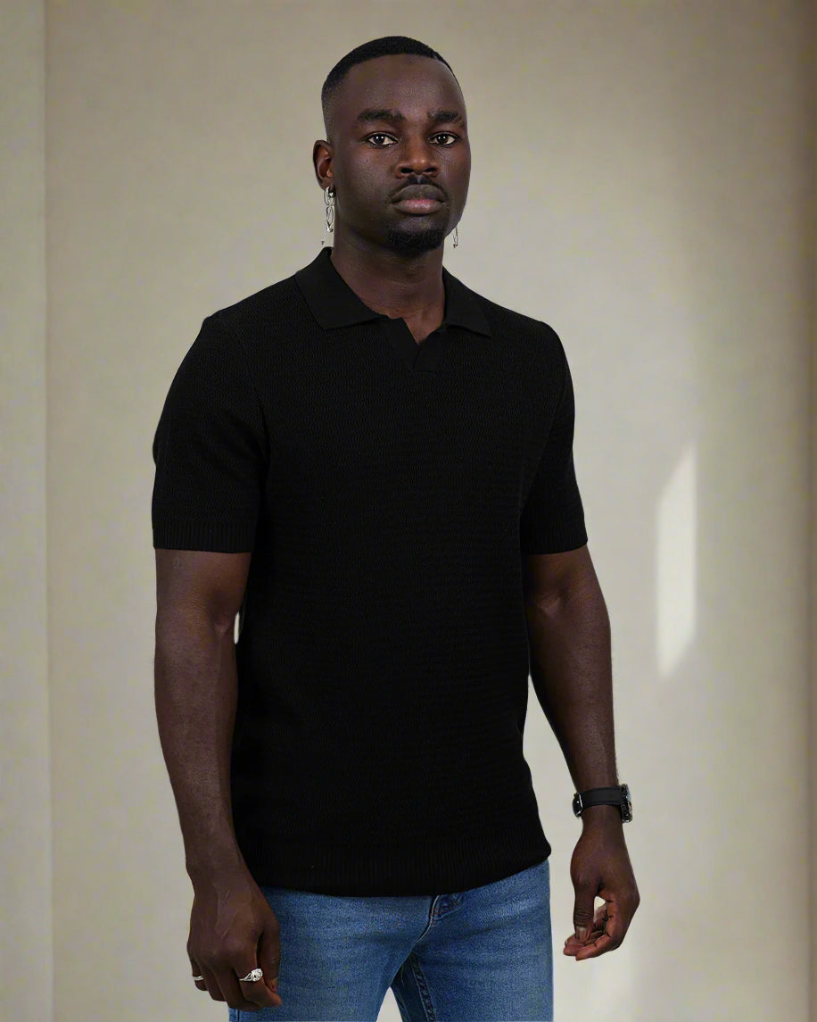 2H #451 Knitted Polo T-Shirt
