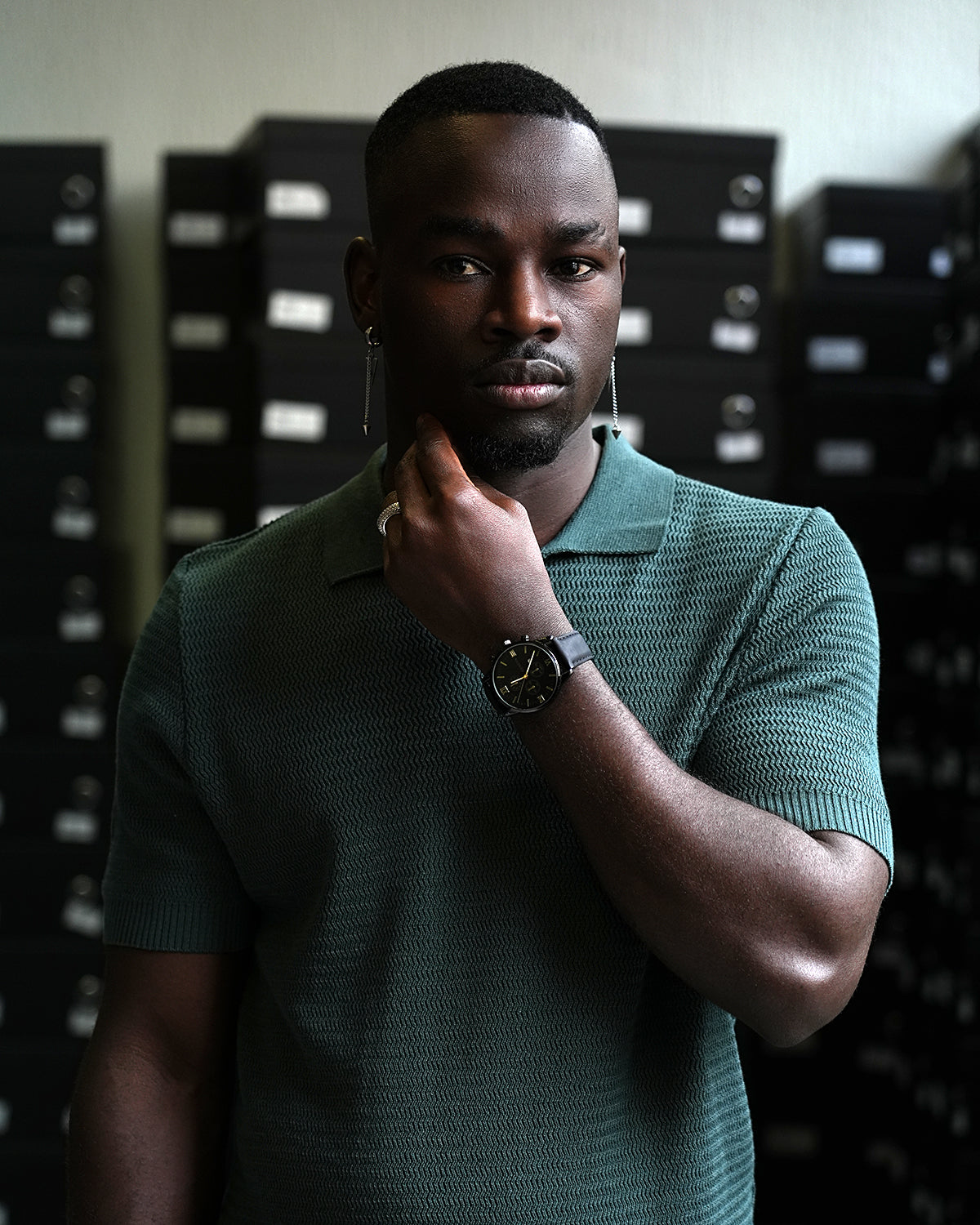 2H #451 Knitted Polo T-Shirt