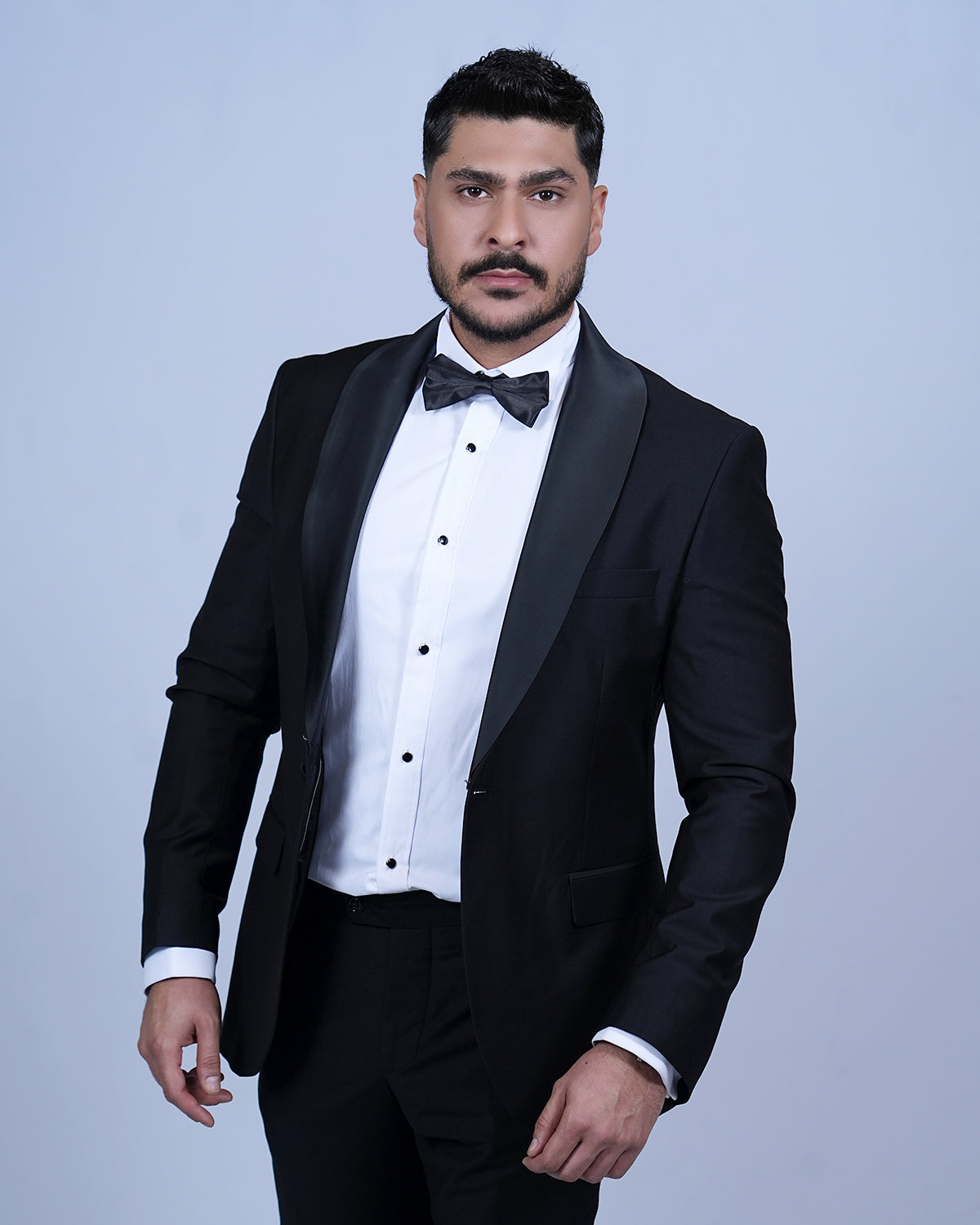 2H Black Wedding Suit 2 Pieces
