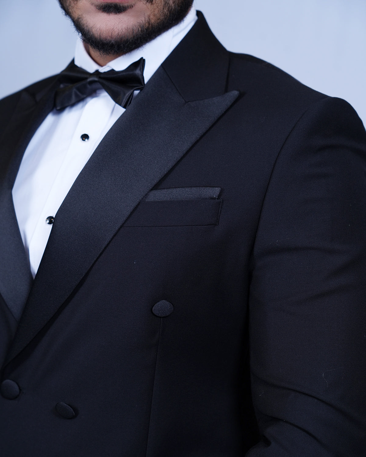2H #260425 Navy Double breasted Suit 2 Pieces