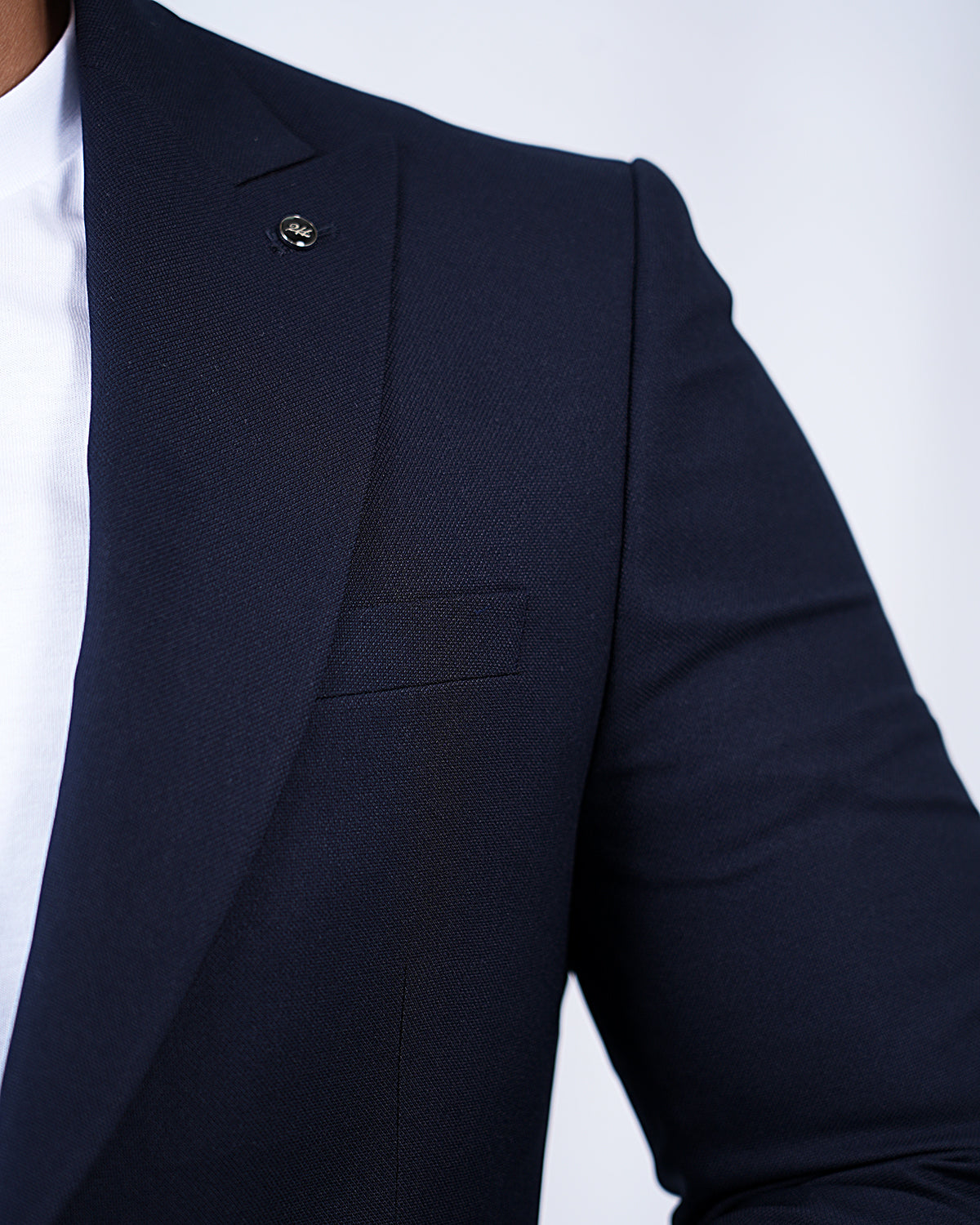 2H Navy Two Button Blazer