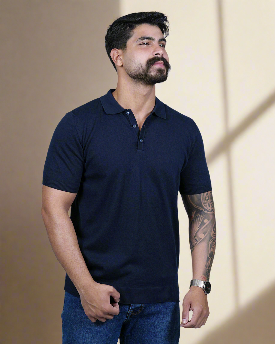 2H # 1862-40 Polo Knitted T-Shirt
