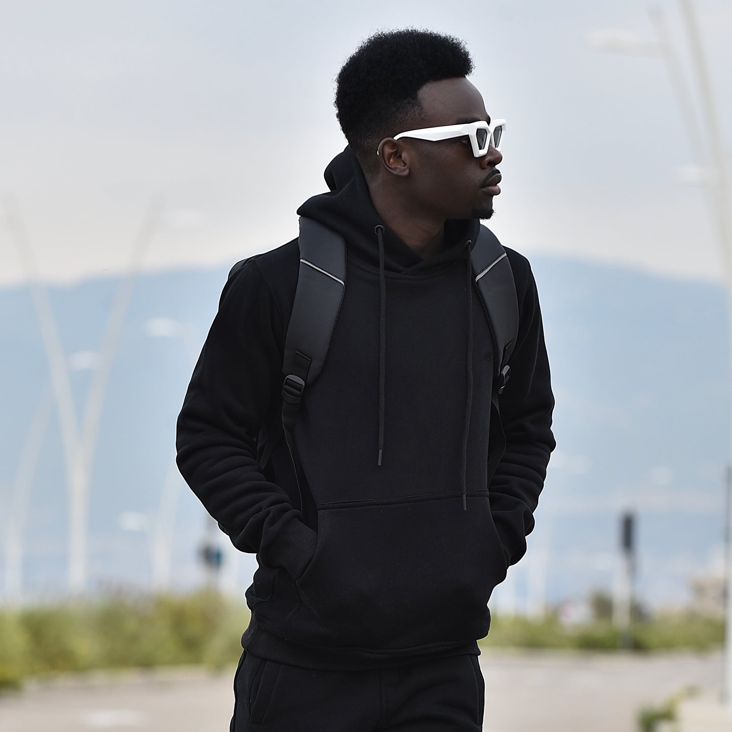 2H #Black White Men Sweater Cotton Hoodie