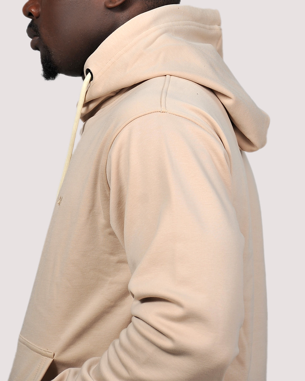 2H #9338 Beige Men Sweater Plain Warm Hoodie