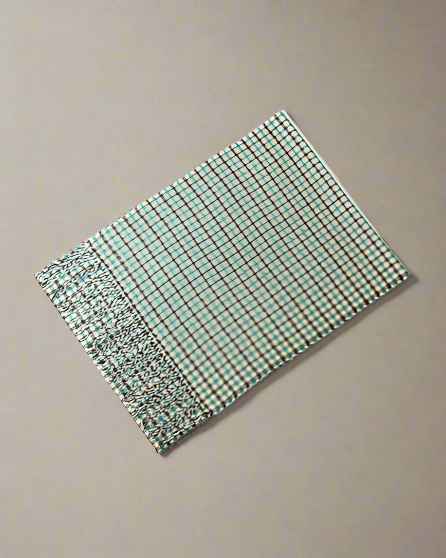 2H Green Squares Scarf E