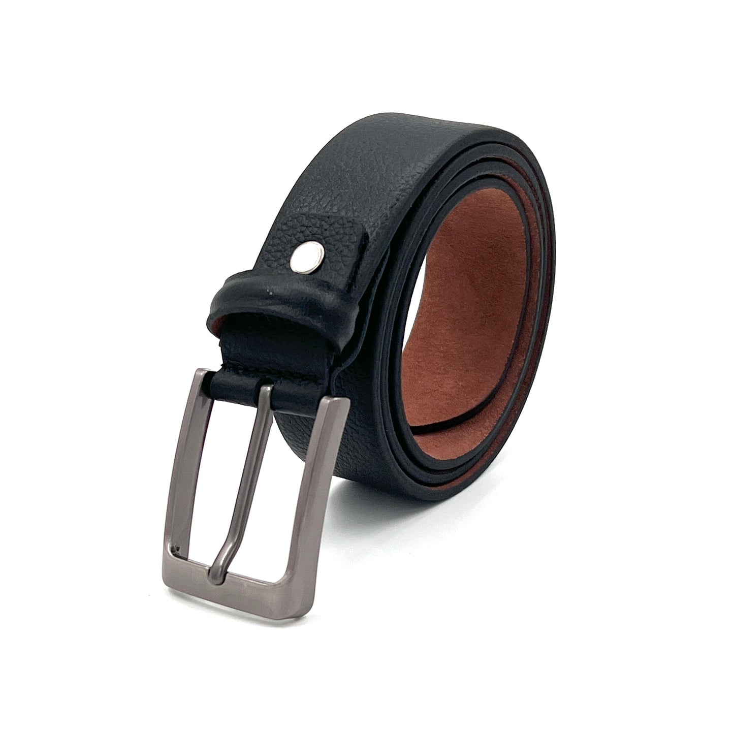 2H #EG Black Embossed Belt Genuine Leather