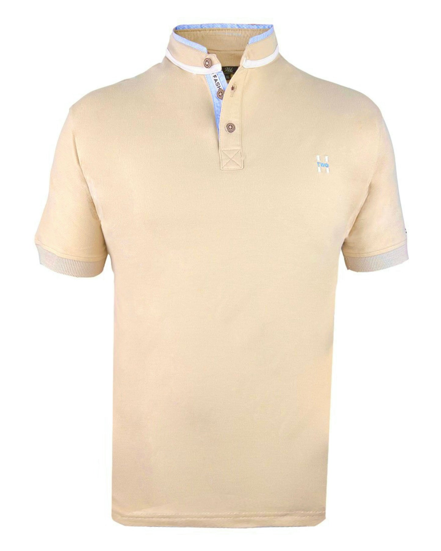 SALE! 2H #77041 Beige Stand Up Collar T-shirt