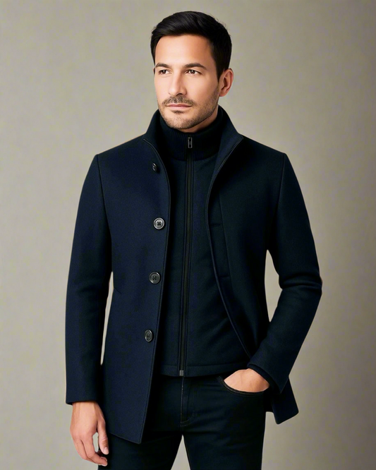 2H Navy Coat Jacket