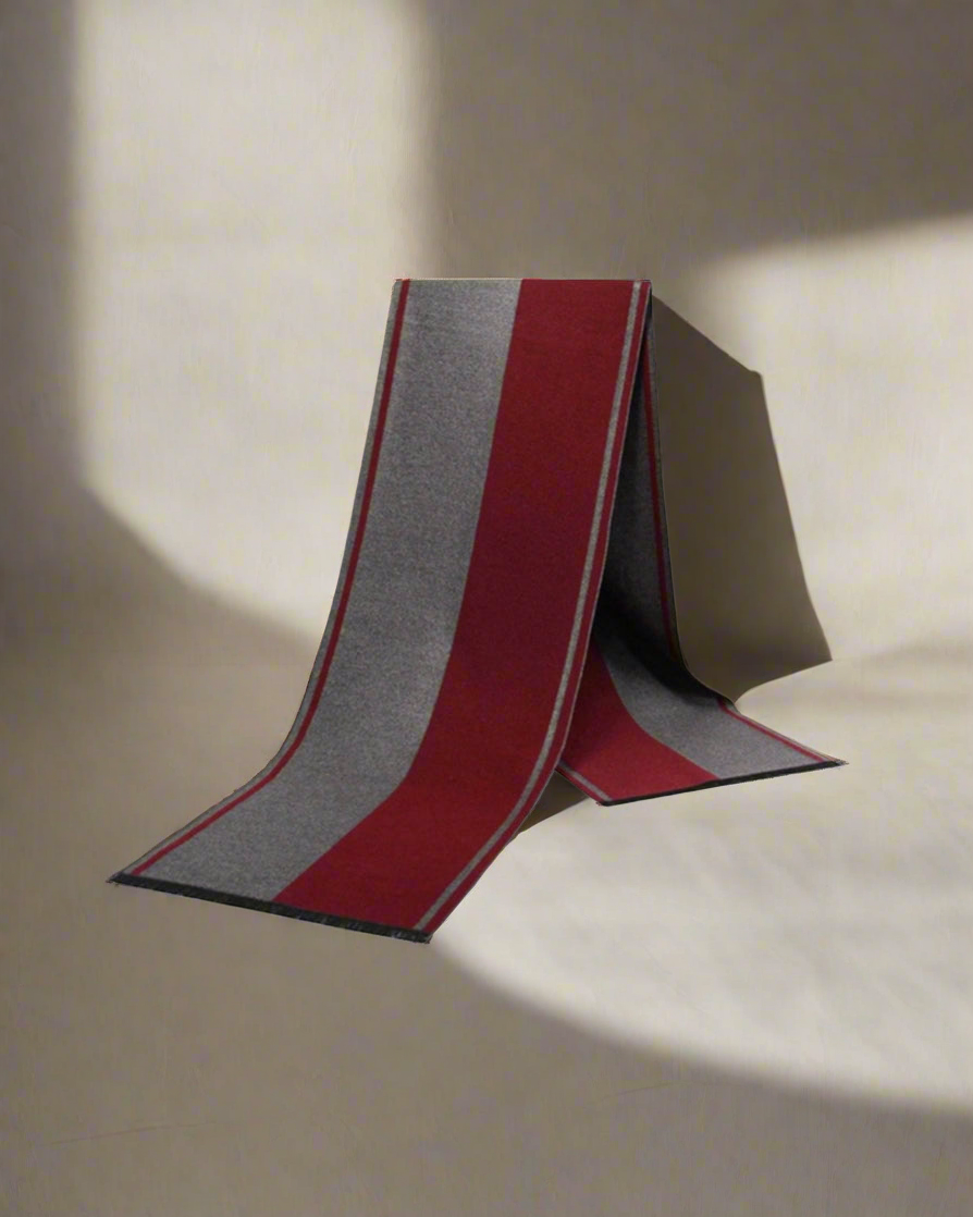 2H #065 Red/Gray Scarf