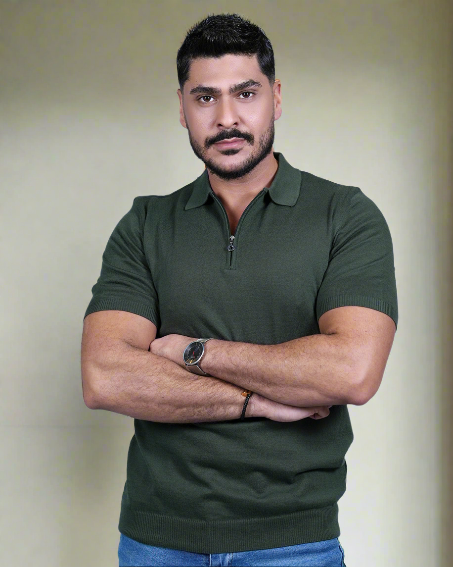 2H #20001-40 Polo Knitted T-Shirt
