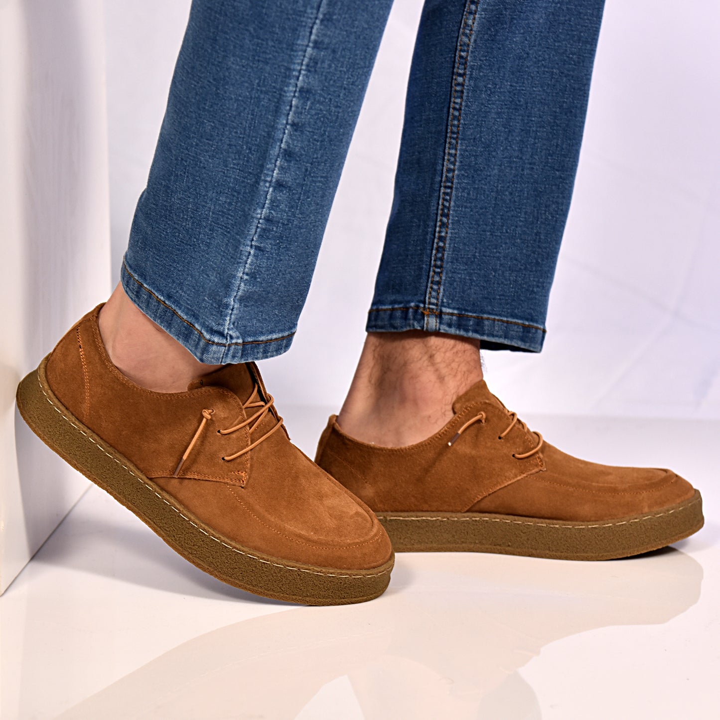 2H #1089 Camel Genuine Leather Casual Shoes