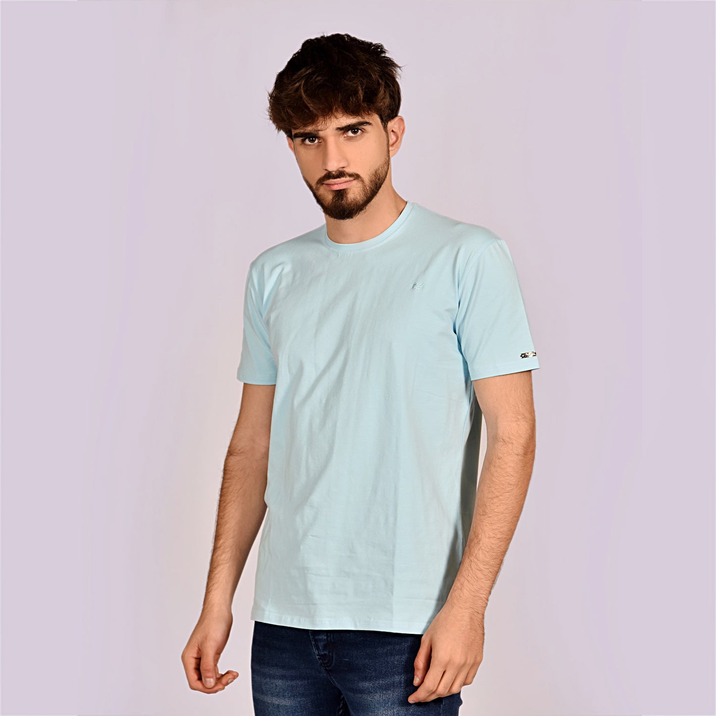 SALE! 2H Baby Blue Short Sleeve Basic T-shirt