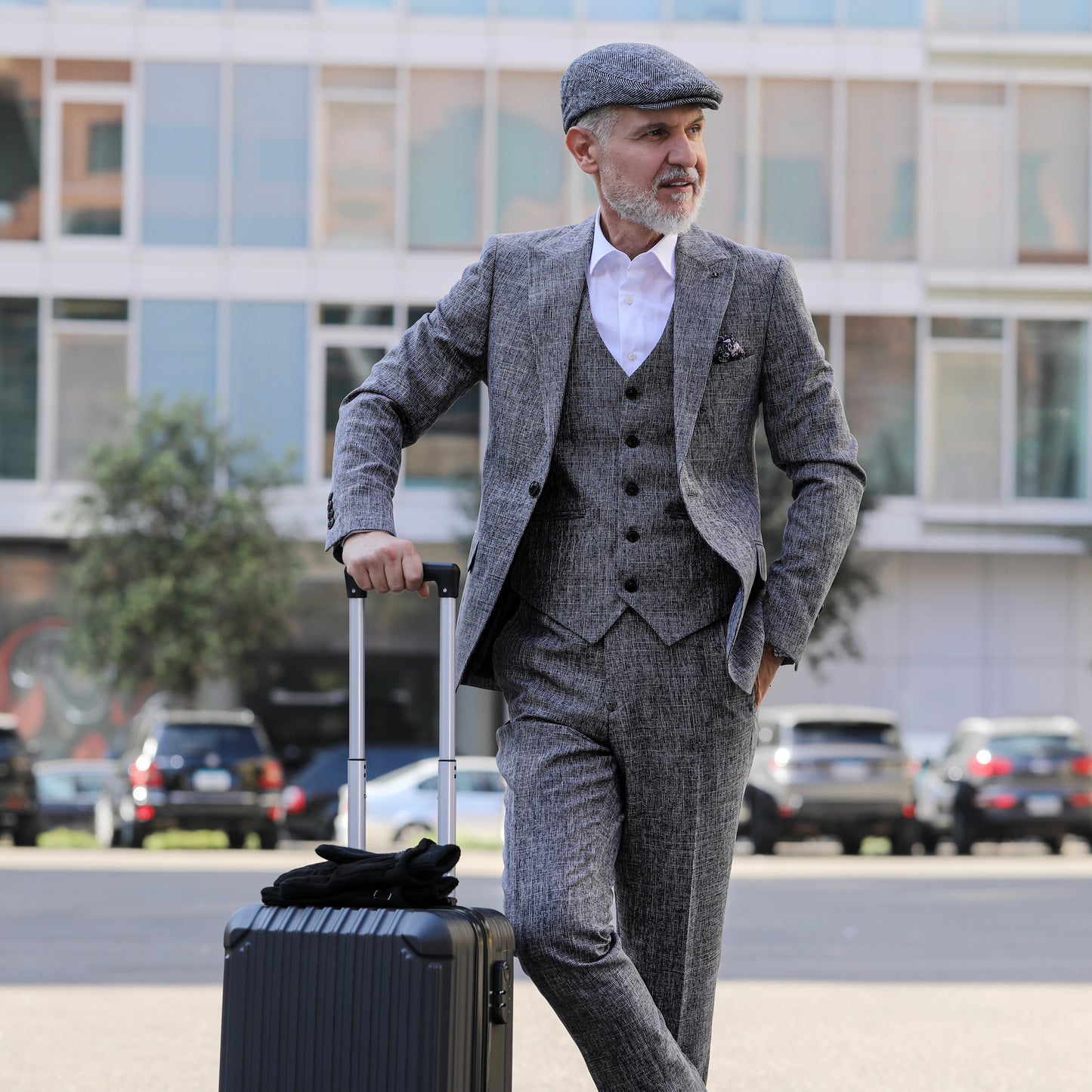 2H Gray Linen Suit