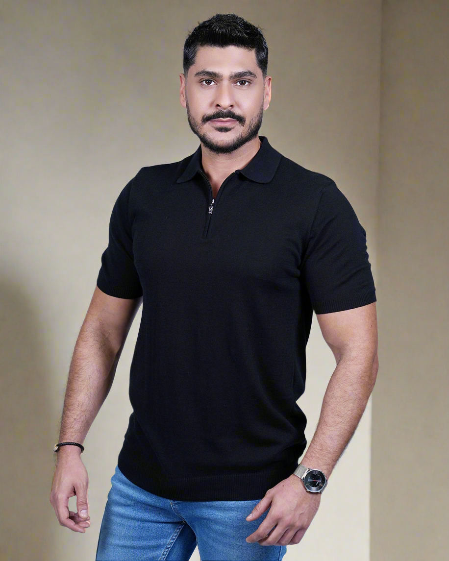 2H #20001-40 Polo Knitted T-Shirt