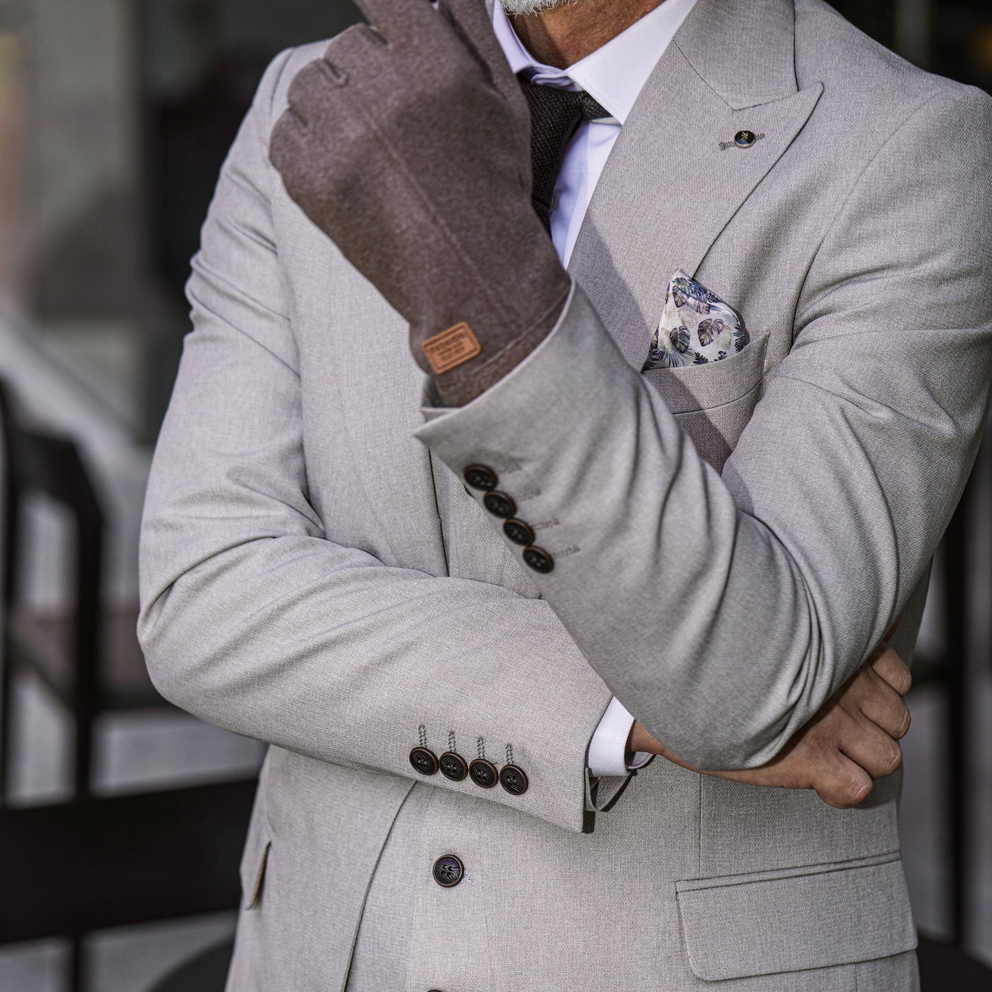 2H #2-4 Beige Casual Suit 2 Pieces
